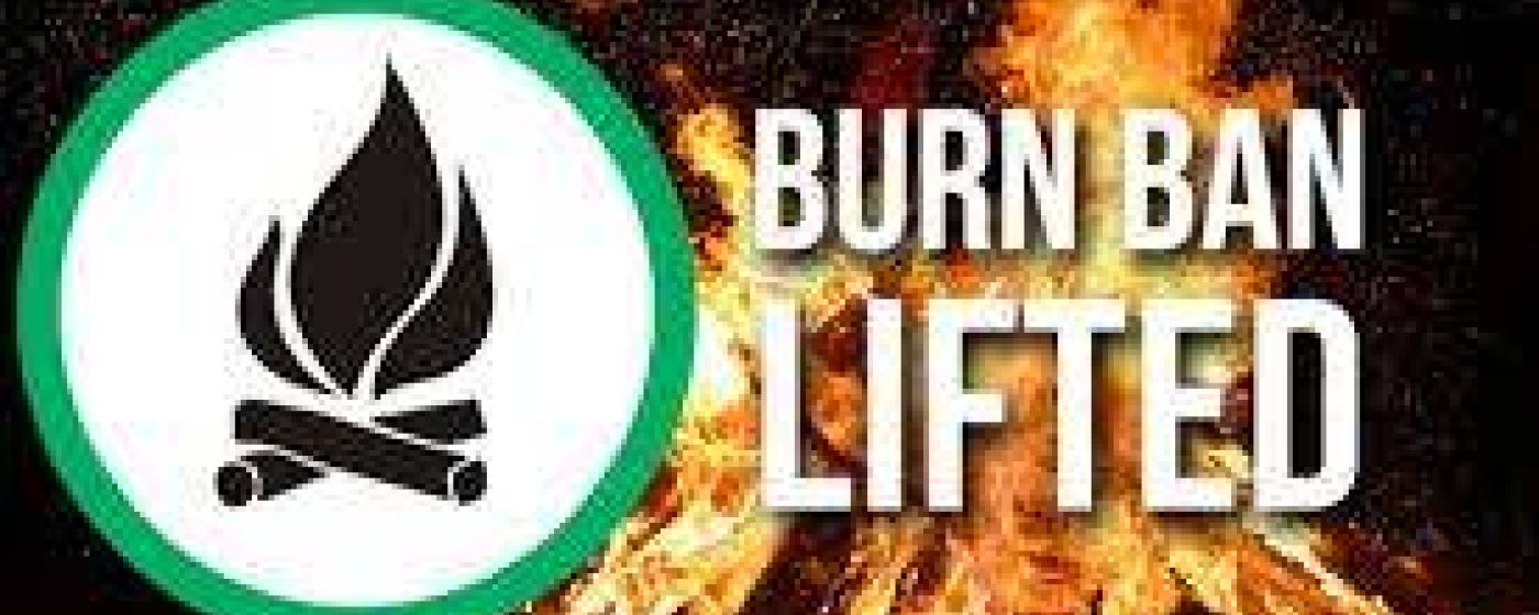 Burn ban lifted