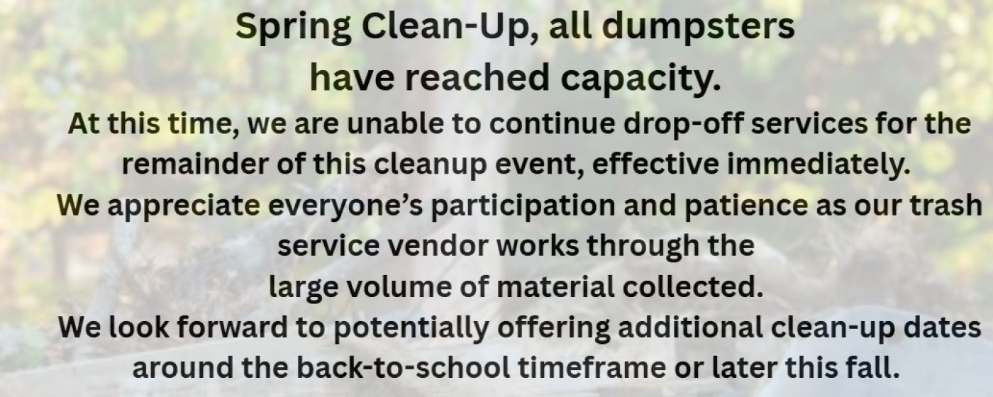Spring clean up