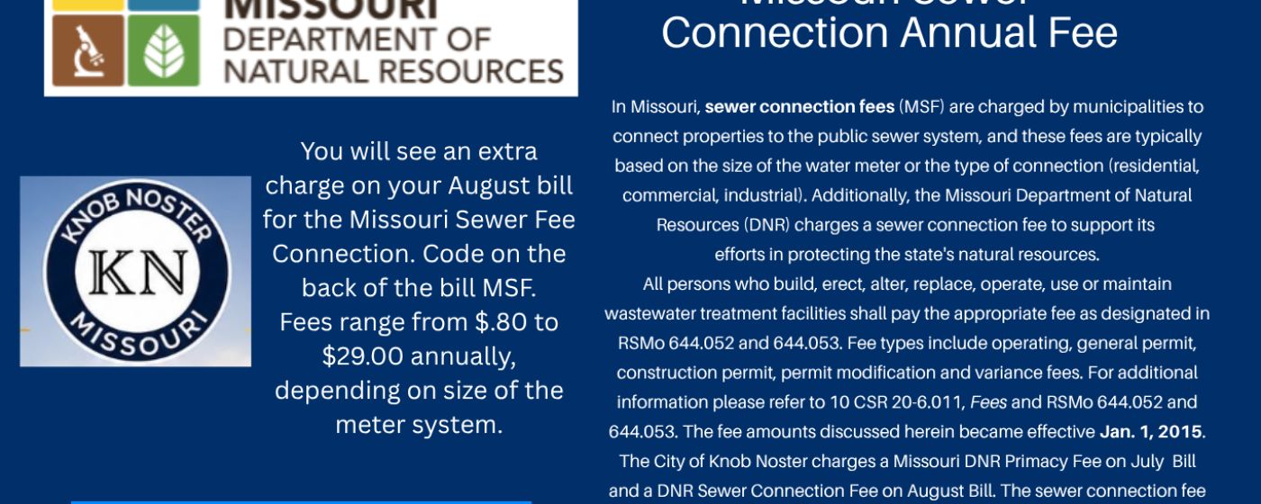 Sewer Fee 2026 MSF