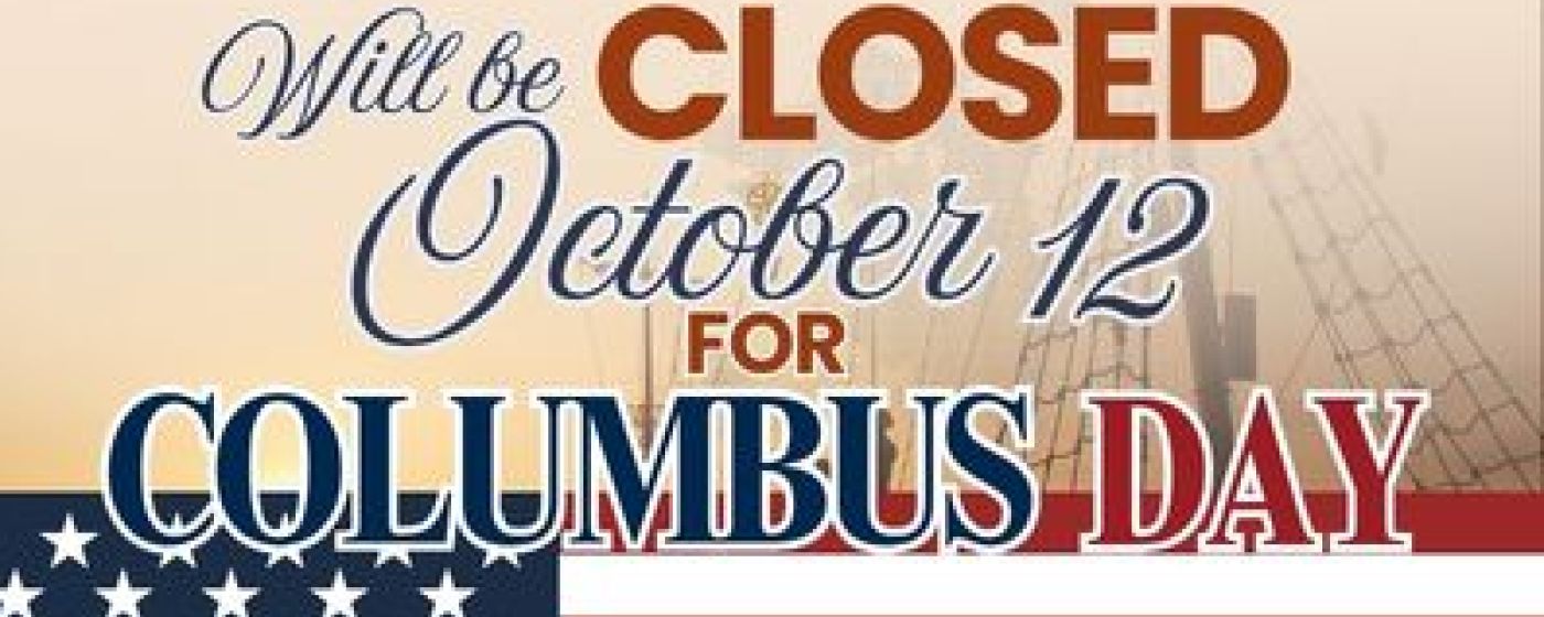 Columbus day 2026 Closed